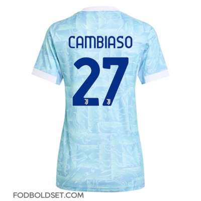 Juventus Andrea Cambiaso #27 Udebanetrøje Dame 2025-26 Kortærmet Juventus Andrea Cambiaso #27 Udebanetrøje Dame 2025-26 Kortærmet